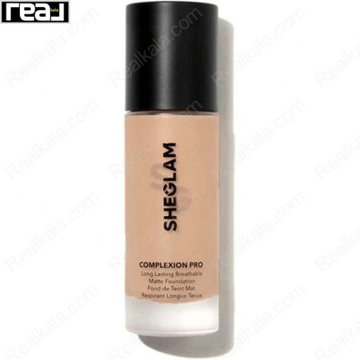 کرم پودر بادوام و مات شیگلم رنگ Honey مناسب پوست چرب و مختلط Sheglam Complexion Pro Matte Foundation