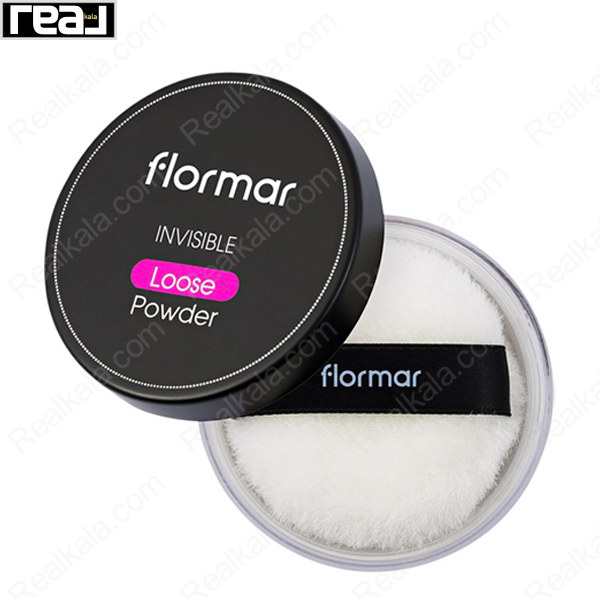 بسته بندی و پد اختصاصی پودر بیک فلورمار Invisible Loose Powder