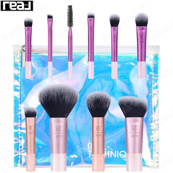 ست براش آرایشی مسافرتی ریل تکنیک 10 تکه سایز مینی Real Technique Travel Fantasy Mini Brush Kit