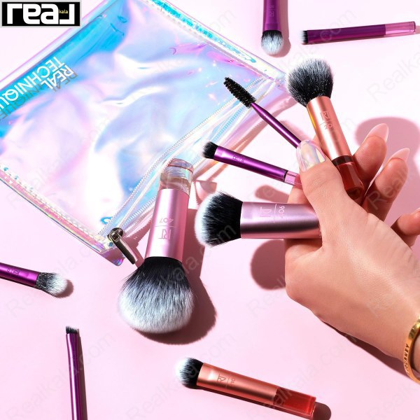 ست براش آرایشی مسافرتی ریل تکنیک 10 تکه سایز مینی Real Technique Travel Fantasy Mini Brush Kit