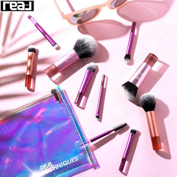 ست براش آرایشی مسافرتی ریل تکنیک 10 تکه سایز مینی Real Technique Travel Fantasy Mini Brush Kit