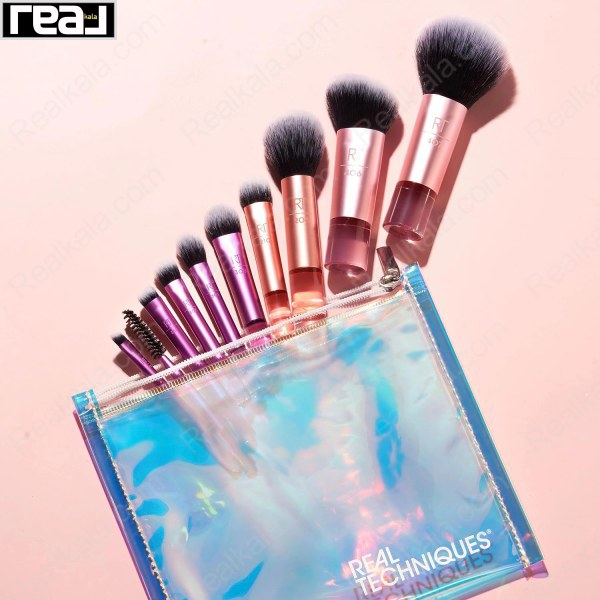 ست براش آرایشی مسافرتی ریل تکنیک 10 تکه سایز مینی Real Technique Travel Fantasy Mini Brush Kit
