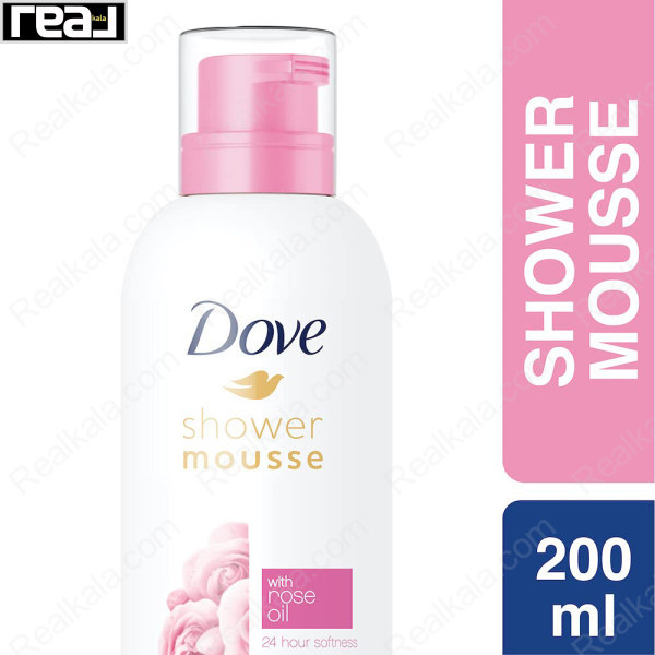 شاور موس حمام و اصلاح داو روغن گل رز Dove Shower Mousse With Rose Oil 200ml