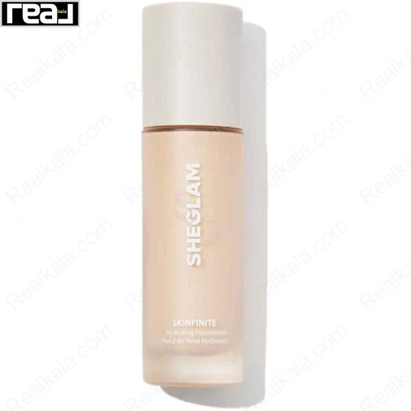 کرم پودر آبرسان شیگلم مناسب پوست نرمال تا خشک رنگ Sheglam Skinfinite Hydrating Foundation Chantilly