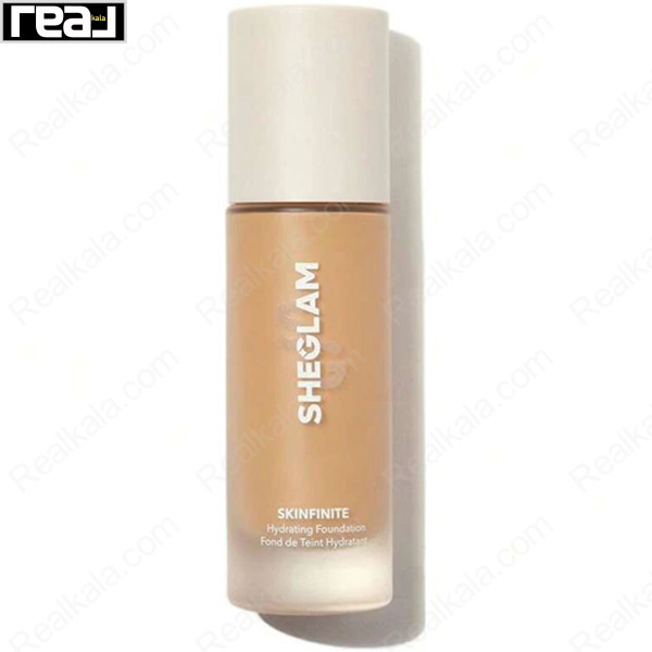 کرم پودر آبرسان شیگلم مناسب پوست نرمال تا خشک رنگ Sheglam Skinfinite Hydrating Foundation Honey