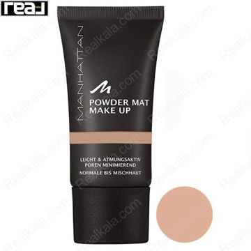 کرم پودر مات منهتن شماره 84 Manhattan Powder Mat Make Up Foundation Caramel