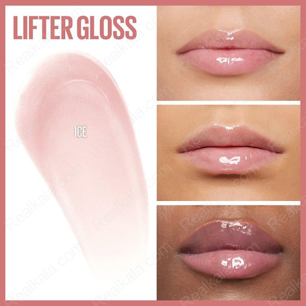 رژ لب مایع براق لیفتر گلاس میبلین شماره 002 Maybelline Lifter Gloss Lip Gloss Ice