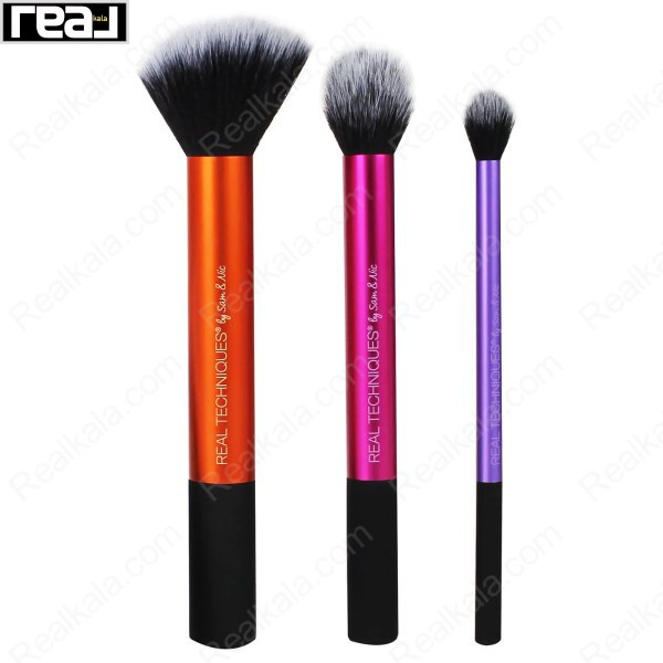 ست براش آرایشی چند کاره ریل تکنیک 3 تکه Real Technique Multitask Brush Set