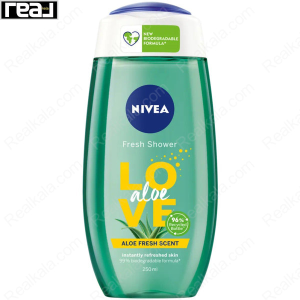 شاور ژل حمام نیوا مدل لاو حاوی آلوئه ورا Nivea Love Shower Gel Aloe Fresh Scent 250ml