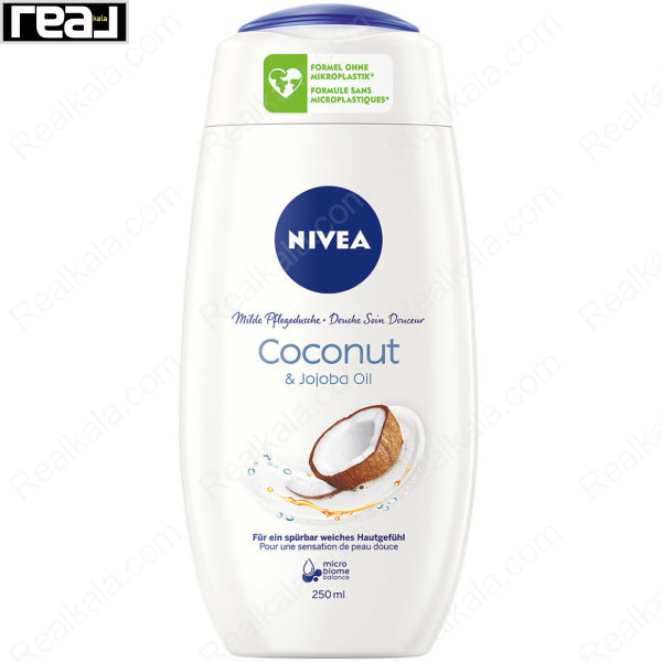 شامپو بدن نیوا حاوی عصاره نارگیل و روغن جوجوبا Nivea Coconut & Jojoba Oil 250ml