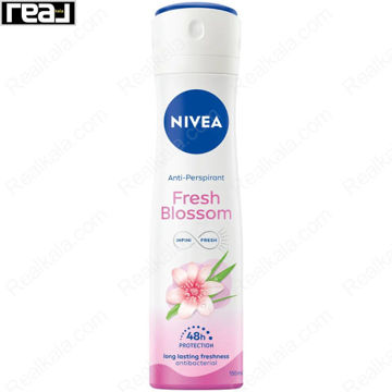 اسپری ضد تعریق نیوا مدل Fresh Blossom زنانه با محافظت 48 ساعته و رایحه گل‌های ملایم و حس طراوت طولانی