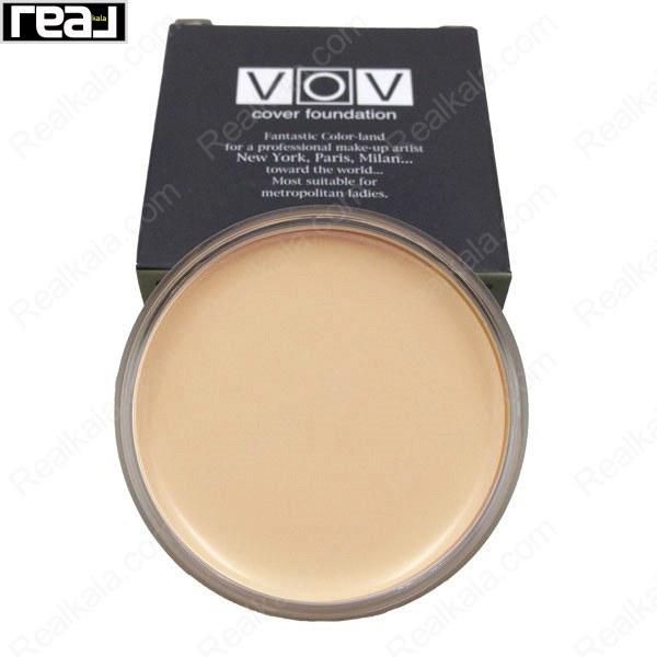 کرم پودر کاسه ای وو اصل شماره 1 VOV Cover Foundation Pink Beige