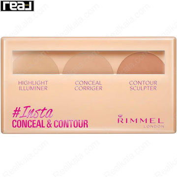 کیت (پالت) کانتور سه رنگ ریمل لاندن شماره 10 Rimmel London Insta Conceal & Contour Palette Light