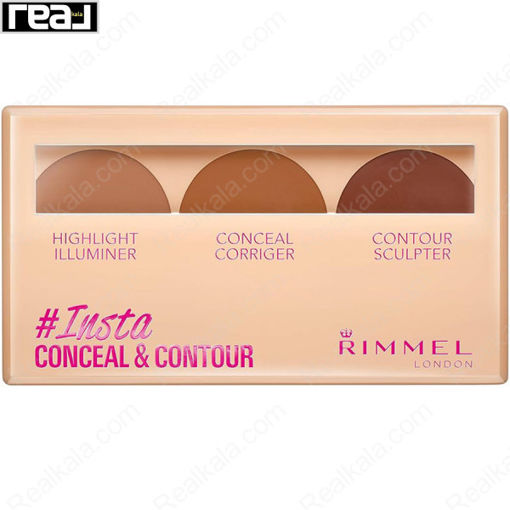 کیت (پالت) کانتور سه رنگ ریمل لاندن شماره 30 Rimmel London Insta Conceal & Contour Palette Dark
