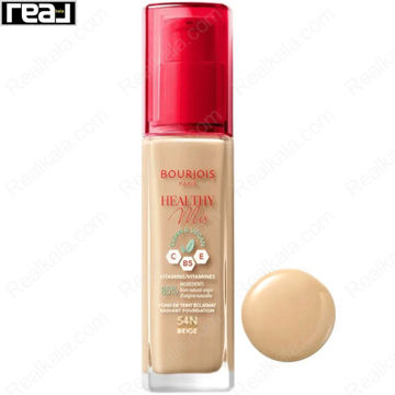 کرم پودر بورژوا Healthy Mix شماره 54N رنگ Beige Neutral با فرمول گیاهی و جلوه شاداب مناسب پوست متوسط نچرال