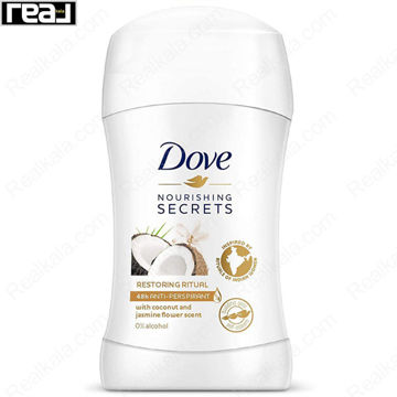 مام صابونی ضد تعریق داو مدل نارگیل و گل یاس Dove Stick Deodorant Coconut & Jasmine 40gr