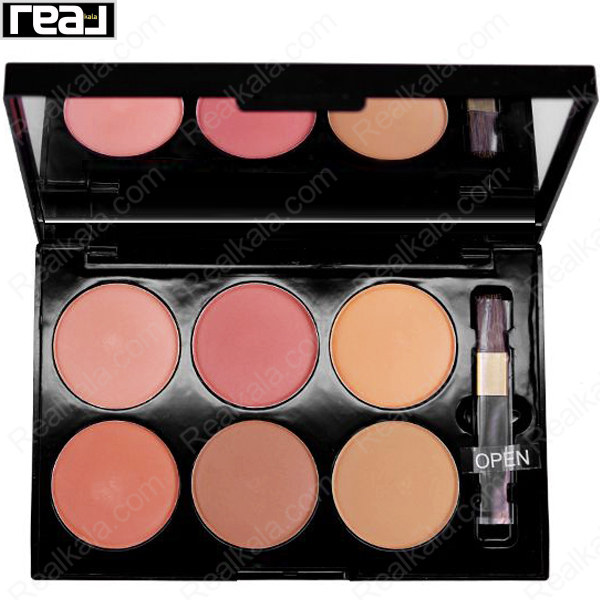 پالت رژگونه 6 رنگ ویولت Violet 6 Color Matte Blusher