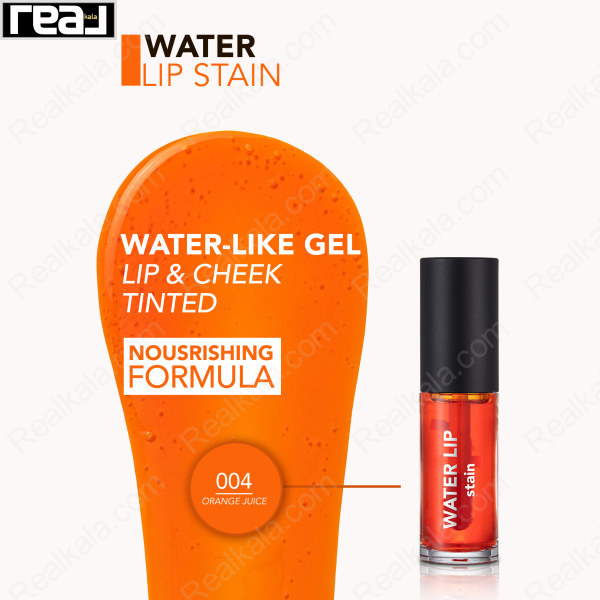 تینت لب مایع فلورمار شماره Flormar Water Lip Stain Orange juice 004