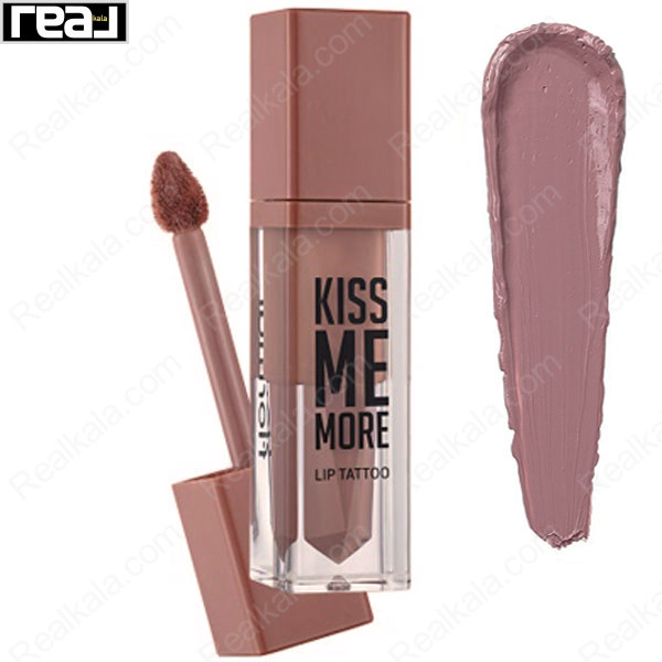 بدنه و اپلیکاتور رژ لب مایع کیس می مور فلورمار شماره 25 رنگ Perfect Match همراه با سواچ قهوه‌ای رز مات