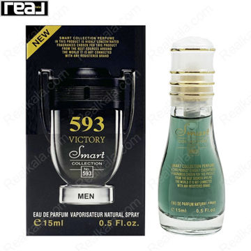 بطری اسمارت کالکشن کد 593 با تصویر عطر پاکو رابان اینویکتوس ویکتوری روی جعبه