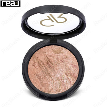 رژگونه پخته شده Terracotta Stardust گلدن رز شماره 113 با بافت مرمری برنزه صورتی شامپاینی