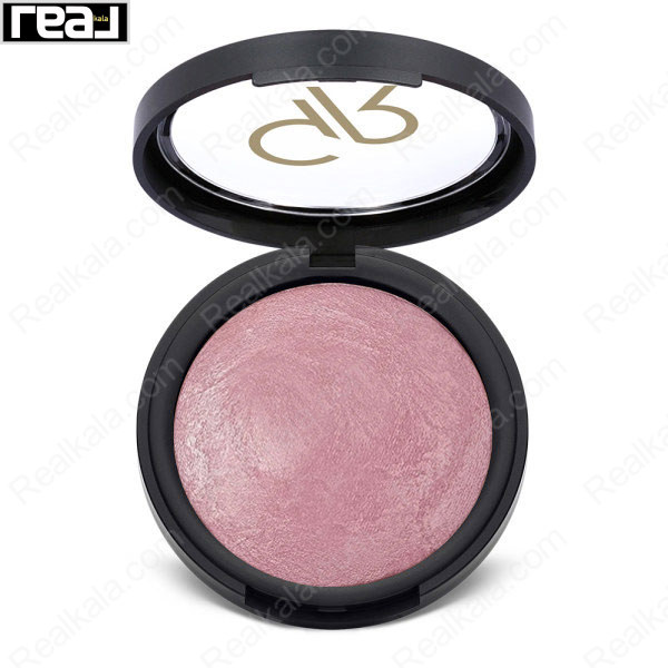 رژگونه گلدن رز مدل Terracotta Stardust شماره 112 با تناژ صورتی روشن و بازتاب مرواریدی
