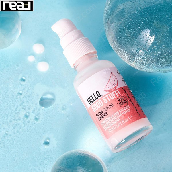 بطری پرایمر سرم اسنس با عصاره هندوانه با حس آبرسانی شدید