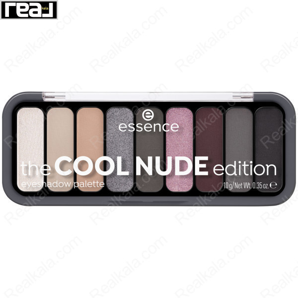پالت سایه Essence The Cool Nude Edition شامل ۹ رنگ مات و شاین در طیف نود سرد، طوسی و صورتی با پیگمنت بالا