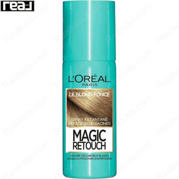 اسپری رنگ (کانسیلر) ریشه مو لورال مدل مجیک ریتاچ رنگ بلوند تیره Loreal Magic Retouch Spray Blond Foncé 75ml