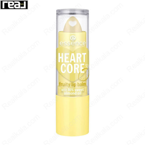 بالم لب میوه ای مغز دار اسنس شماره 04 لیمو Essence Heart Core Fruity Lip Balm Lucky Lemon