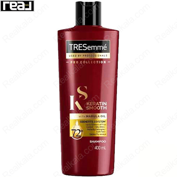 شامپو کراتین اسموت ترزمه حاوی روغن مارولا Tresemme Keratin Smooth With Marula Oil 400ml