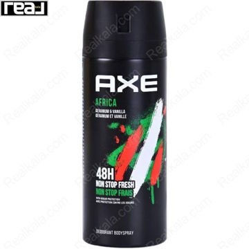 اسپری بدن آکس مدل آفریکا نان استاپ فرش (آفریقا) AXE Africa 48 HRS Non Stop Fresh Body Spray