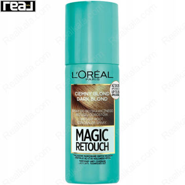 اسپری رنگ (کانسیلر) ریشه مو لورال مدل مجیک ریتاچ رنگ دارک بلوند Loreal Magic Retouch Spray Dark Blond 75ml