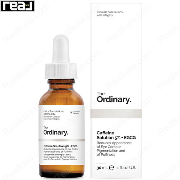 سرم دور چشم The Ordinary Caffeine Solution 5% + EGCG حجم 30 میلی‌لیتر برای کاهش پف و تیرگی زیر چشم