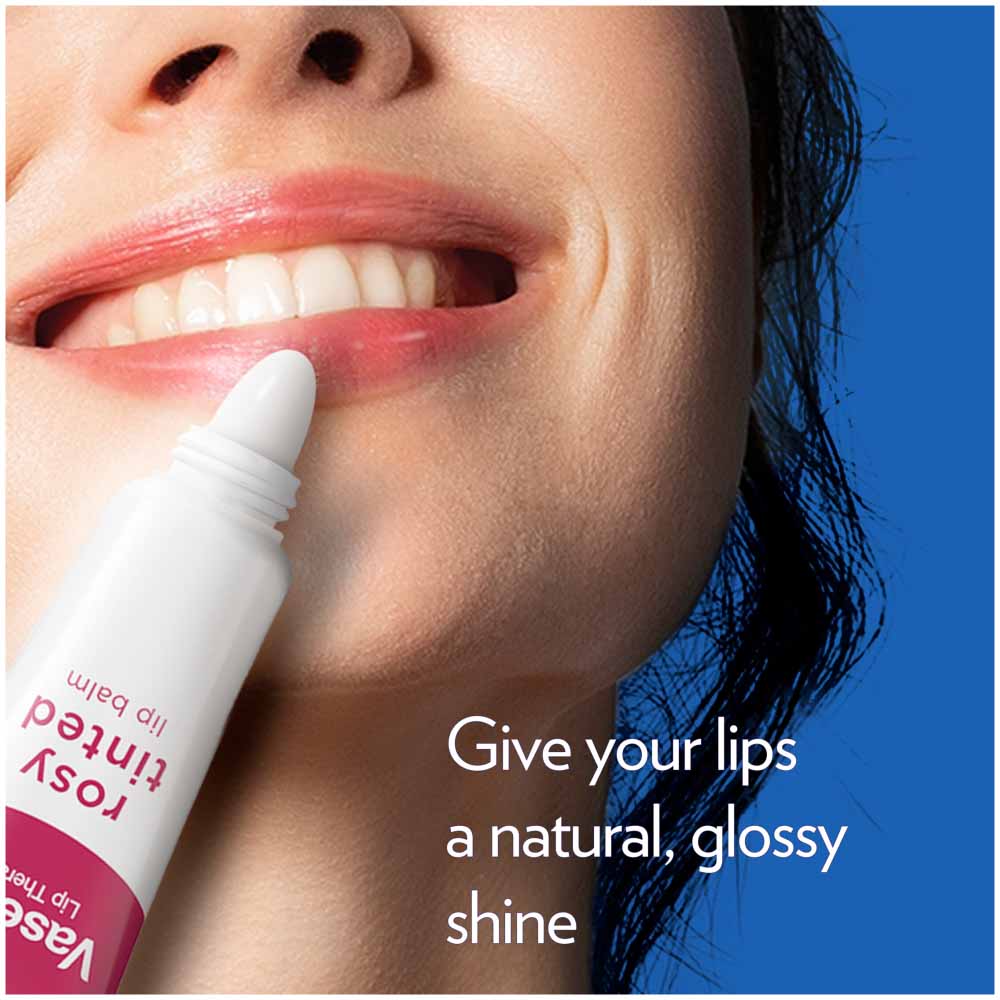 بالم لب تیوپی وازلین مدل رز Vaseline Lip Therapy Rosy Tinted Lip Balm 10g