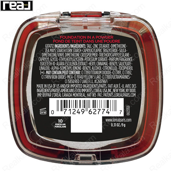 پنکک 24 ساعته اینفالیبل لورال مدل فرش ور شماره 10 Loreal Infallible 24H Fresh Wear Foundation In A Powder