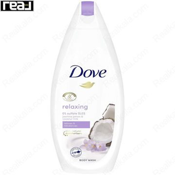 شامپو بدن آرامش بخش داو حاوی شیر نارکیل و گلبرگ یاس Dove Body Wash Relaxing Jasmine Petal & Coconut Milk 500ml