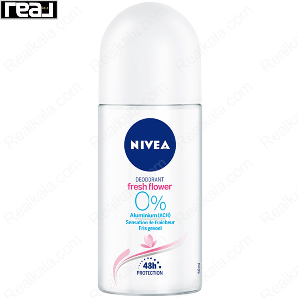 رول دئودورانت زنانه نیوا Fresh Flower با محافظت 48 ساعته، رایحه گل‌مانند و فرمول بدون آلومینیوم برای حس تازگی طولانی‌مدت