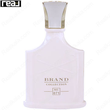 ادکلن برند کالکشن کد 071 کرید سیلور مانتین واتر مردانه با طراحی شیشه سفید براق و درب نقره‌ای