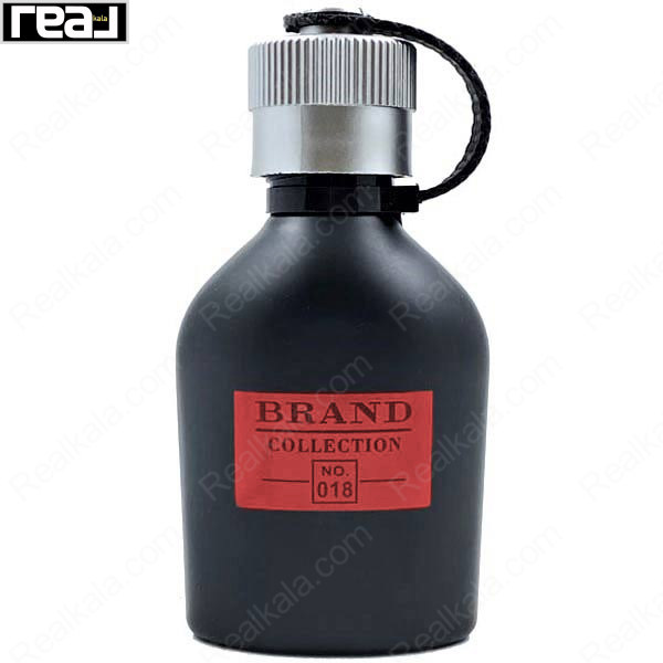 ادکلن برند کالکشن کد 018 هوگو بوس جاست دیفرنت مردانه با شیشه مشکی مات و درب فلزی نقره‌ای