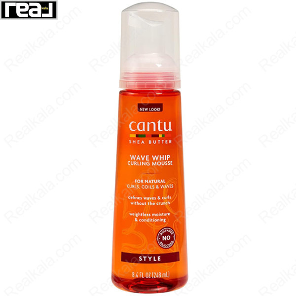 موس فر کننده کانتو حاوی شی باتر Cantu Wave Whip Curling Mousse With Shea Butter
