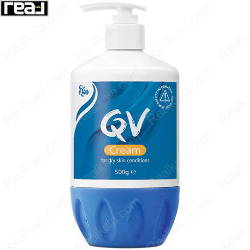 کرم مرطوب کننده دست و صورت کیو وی مناسب پوست خشک QV Cream For Dry Skin Conditions 500gr
