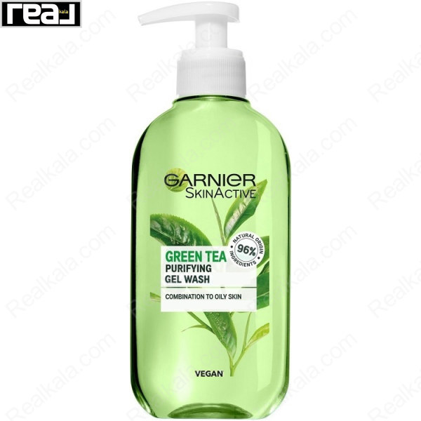 ژل شستشوی صورت گارنیر حاوی عصاره چای سبز Garnier Green Tea Purifying Gel Wash