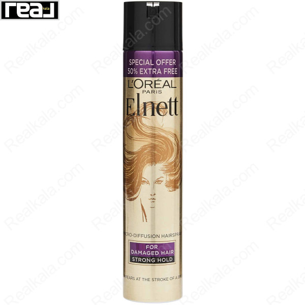 اسپری حالت‌دهنده مو LOreal Elnett Strong Hold برای موهای آسیب دیده با نگهداری طولانی