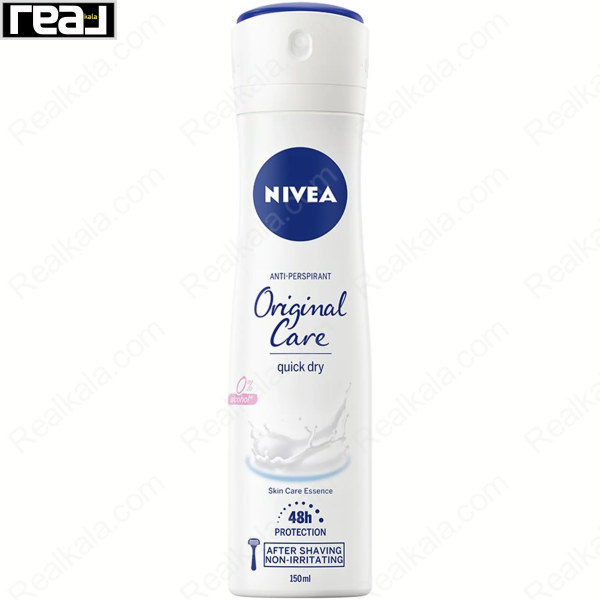اسپری ضد تعریق نیوا Original Care Quick Dry با فرمول Skin Care Essence و محافظت 48 ساعته برای بانوان