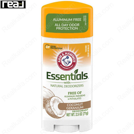 مام ژله ای آرم اند همر مدل اسنشیالز رایحه نارگیل Arm & Hammer Essentials Deodorant Coconut Geranium 71g