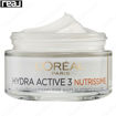 کرم روز مغذی و آبرسان لورال هیدرا اکتیو 24 ساعته پوست خشک LOreal Hydra Active 3 Nutrissime