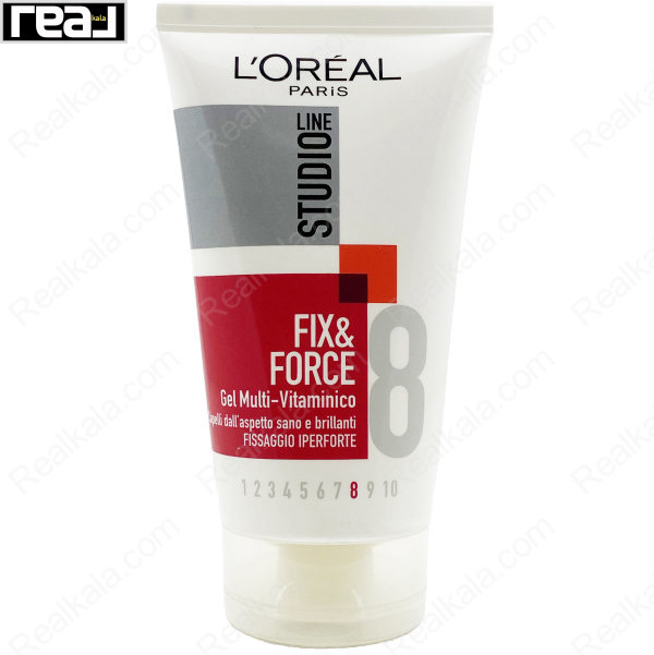 ژل مو لورال Studio Line 8 Fix & Force Hair Gel حجم 150ml با نگه‌دارندگی بسیار قوی و جلوه درخشان