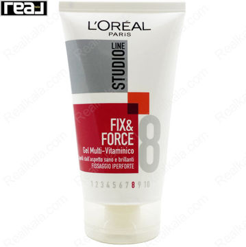 ژل مو لورال Studio Line 8 Fix & Force Hair Gel حجم 150ml با نگه‌دارندگی بسیار قوی و جلوه درخشان
