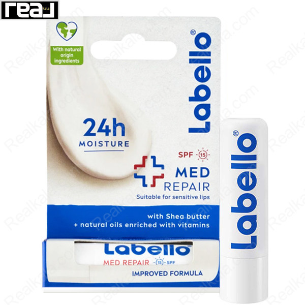 استیک و بسته بندی بالم لب مد ریپیر لابلو حاوی ضد آفتاب SPF 15